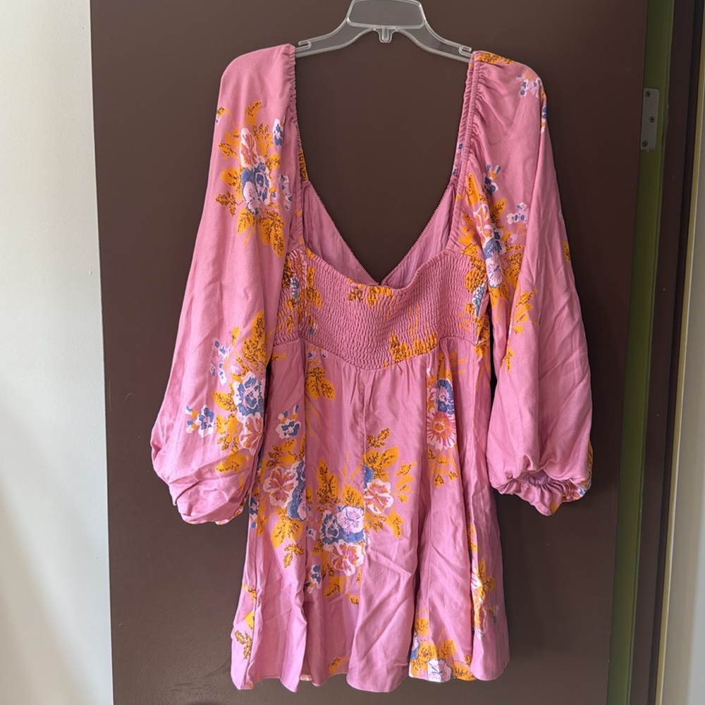 Free People Pink Floral Mini Dress - Picture 4 of 6